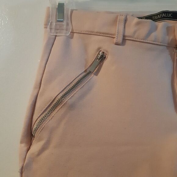 Zara Trafaluc Women's Slim Mid Rise Pink Pants - Picture 2 of 10